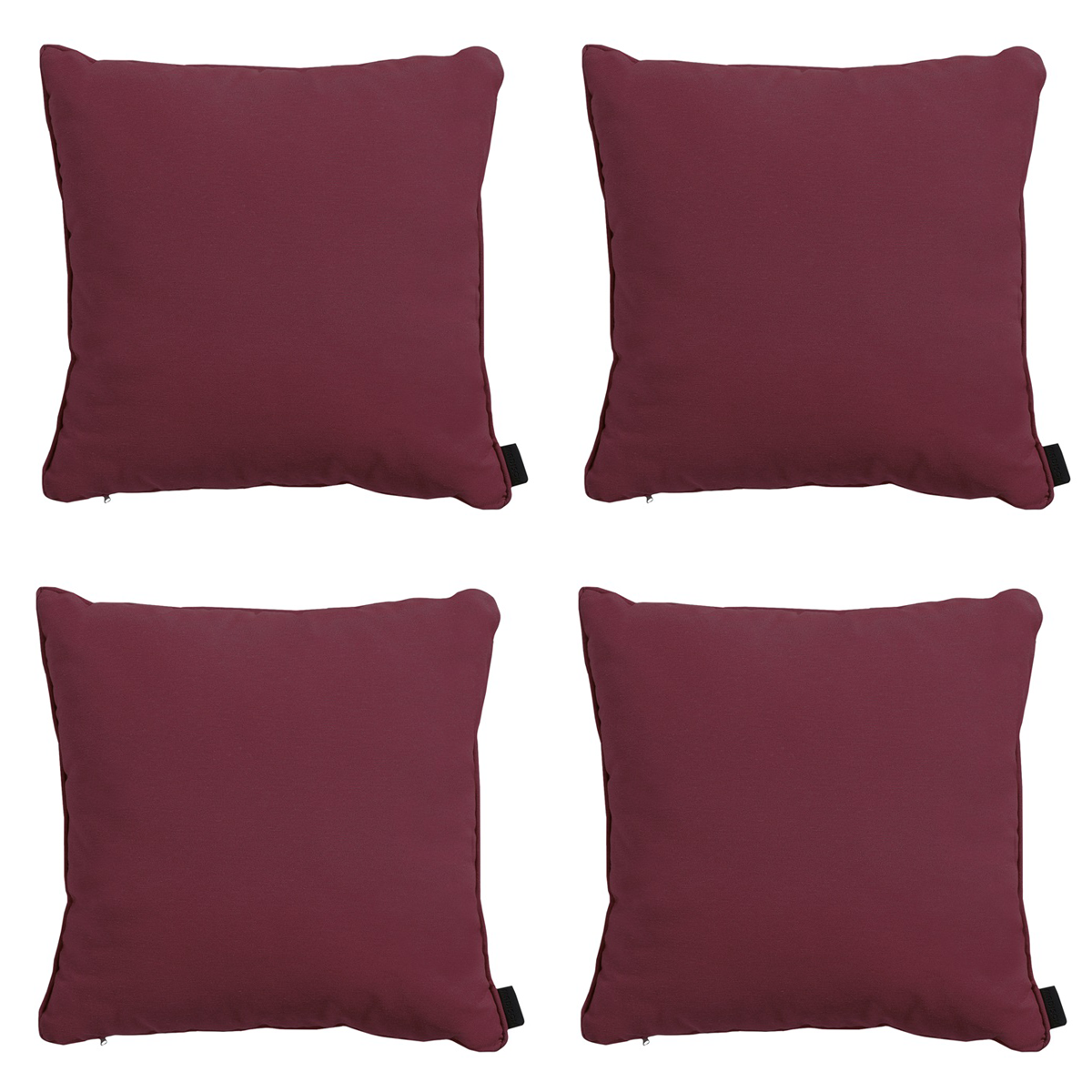 Madison -  Sierkussen Panama bordeaux - Ca. 45x45 cm - Set van 4