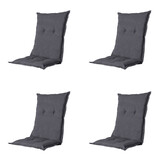 Madison -  Tuinstoelkussen Lage Rug Panama grey  - Ca. 105x50 cm - Set van 4