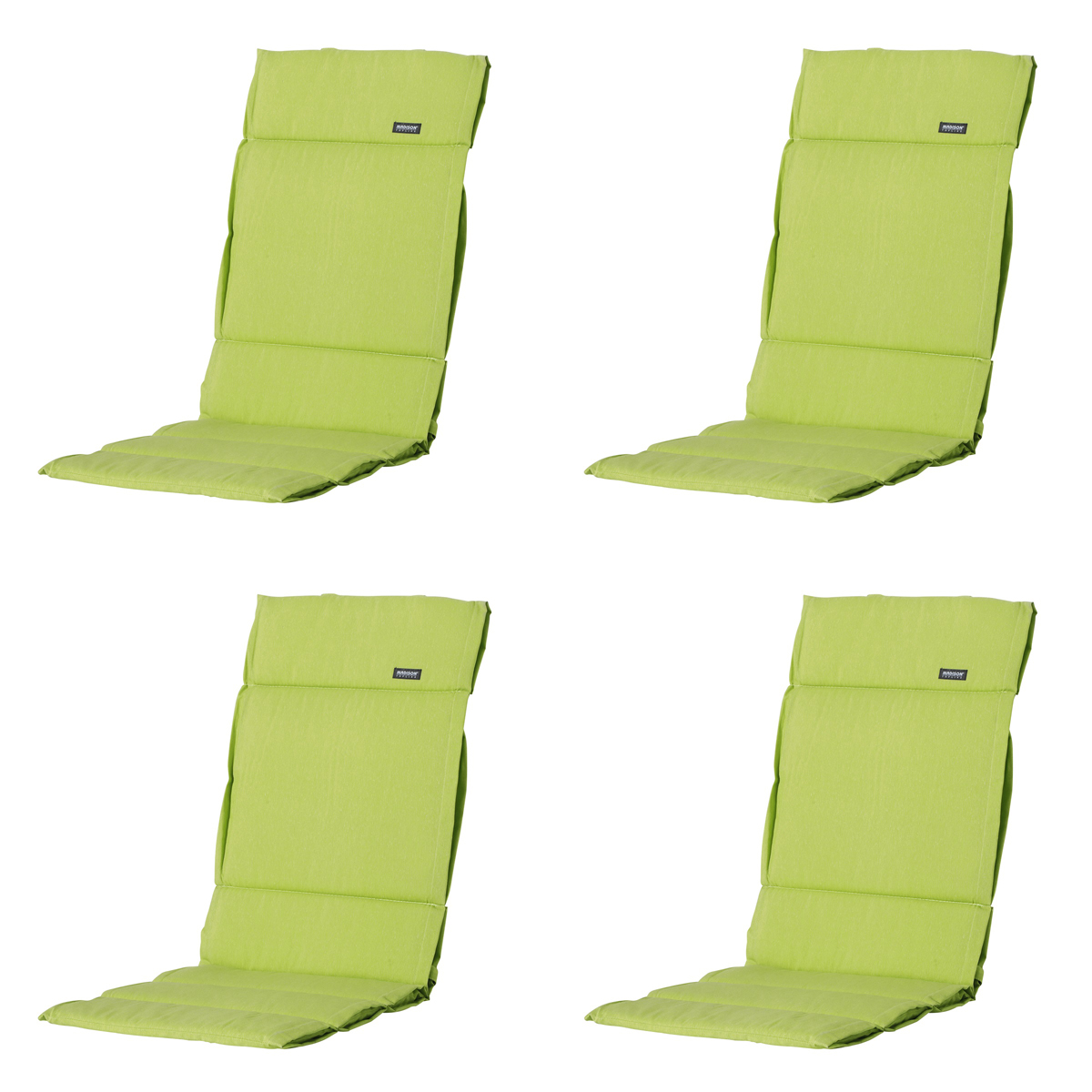 Madison -  Tuinkussen Fiber Deluxe Panama lime - Ca. 125x50 cm - Set van 4