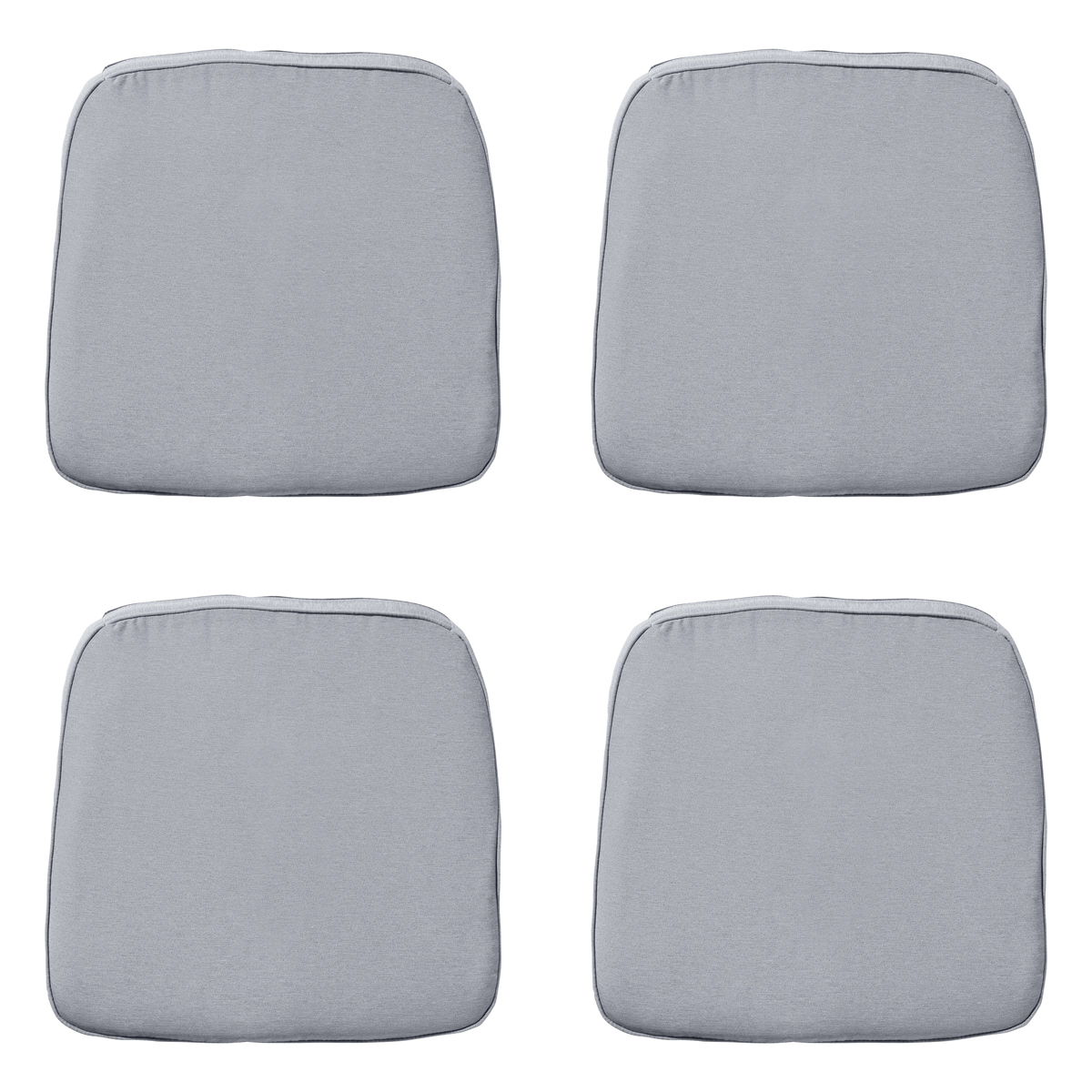 Madison -  Zitkussen Wicker Panama light grey - Ca. 48x48 cm - Set van 4