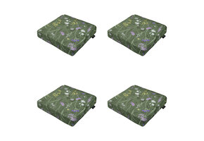 Madison -  Zitkussen Donna green canvas eco+ - Ca. 40x40 cm - Set van 4