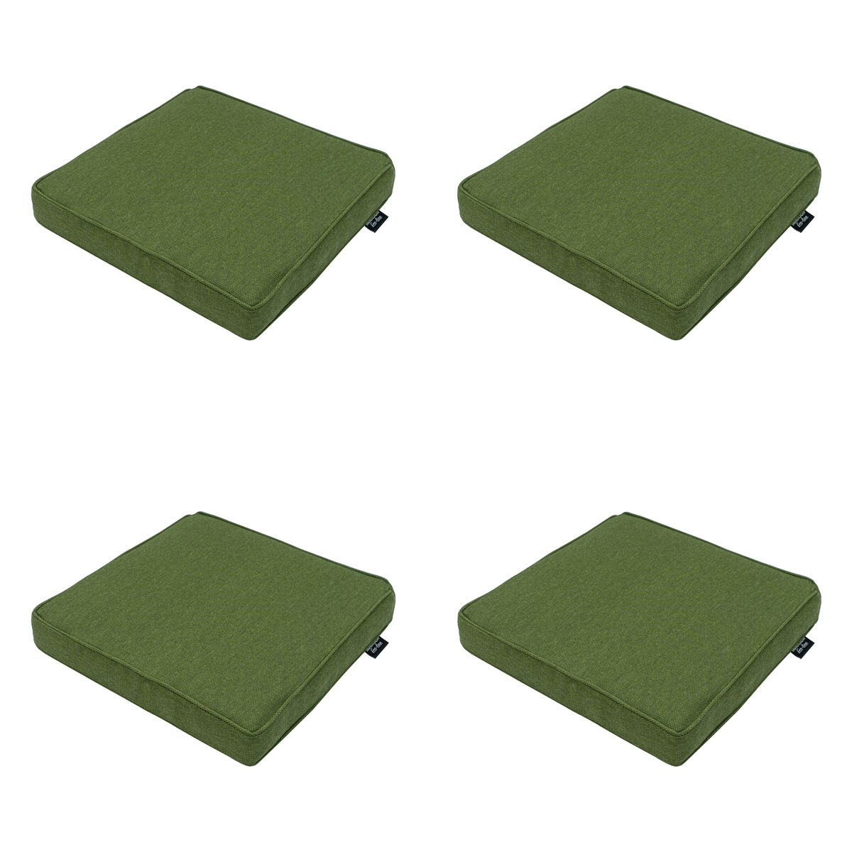 Madison -  Zitkussen Moss green canvas eco+ - Ca. 40x40 cm - Set van 4