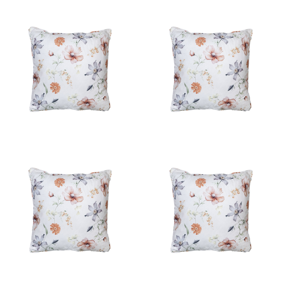 Madison -  Sierkussen Florina natural - Ca. 50x50 cm - Set van 4