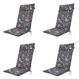 Madison -  Tuinstoelkussen Hoge Rug Donna grey canvas eco+ - Ca. 120x50 cm - Set van 4