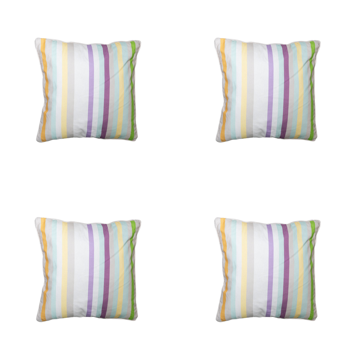 Madison -  Sierkussen Righe purple - Ca. 50x50 cm - Set van 4