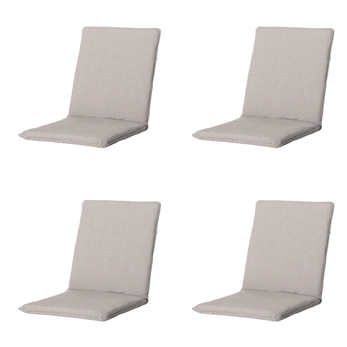 Madison -  Stapelstoelkussen Napels taupe - Ca. 97x49 cm - Set van 4