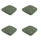 Madison -  Zitkussen Wicker Donna green canvas eco+ - Ca. 48x48 cm - Set van 4