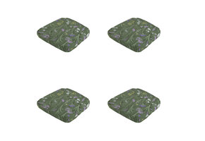 Madison -  Zitkussen Wicker Donna green canvas eco+ - Ca. 48x48 cm - Set van 4