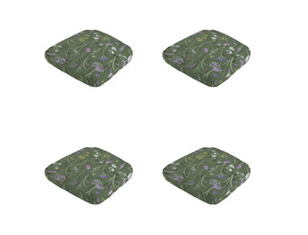 Madison -  Zitkussen Wicker Donna green canvas eco+ - Ca. 48x48 cm - Set van 4