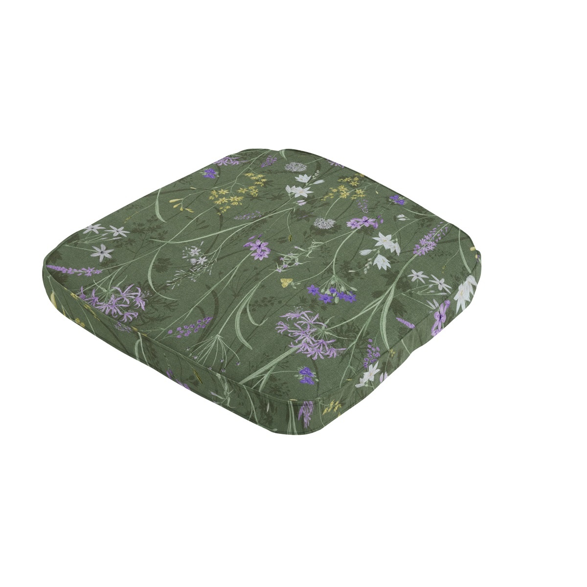 Madison - Zitkussen Wicker Donna green canvas eco+ - Ca. 48x48 cm - Set van 4