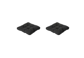 Madison -  Florance Zitkussen Rib black - Ca. 73x73 cm - Set van 2