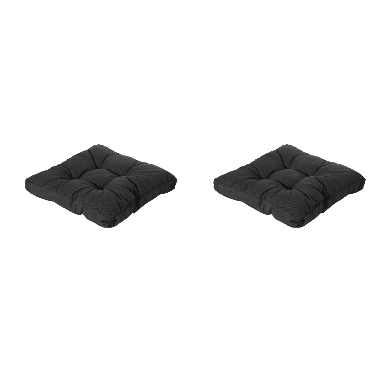 Madison -  Florance Zitkussen Rib black - Ca. 73x73 cm - Set van 2