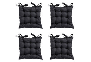 Madison -  Zitkussen Toscane Basic black - Ca. 46x46 cm - Set van 4