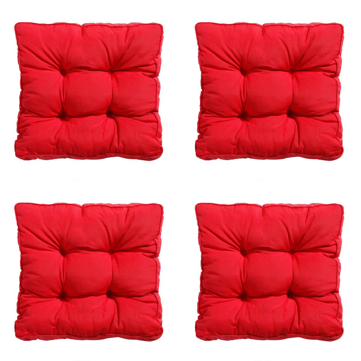 Madison -  Zitkussen Florance Panama red - Ca. 47x47 cm - Set van 4