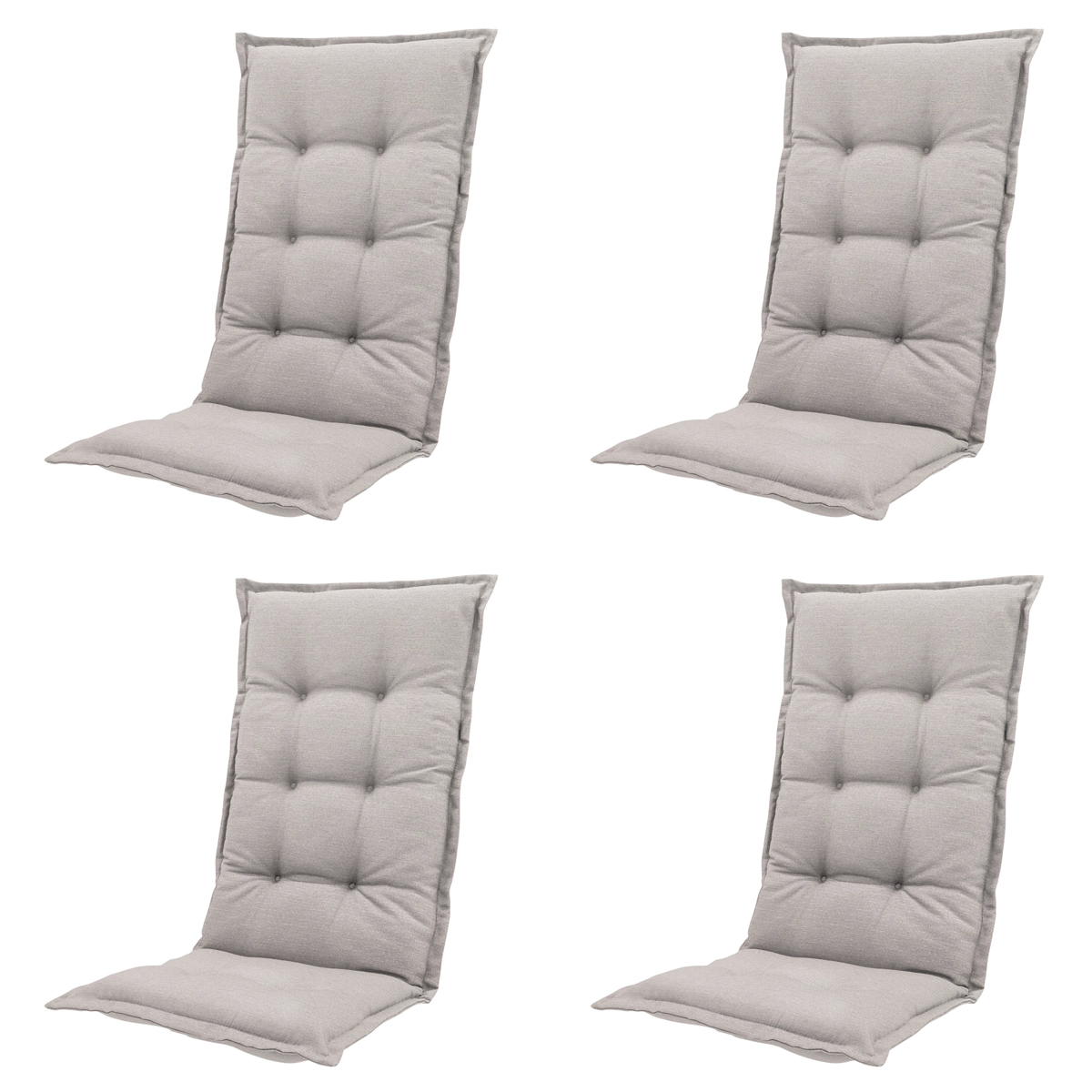 Madison -  Tuinstoelkussen Hoge Rug Napels taupe - Ca. 123x50 cm - Set van 4