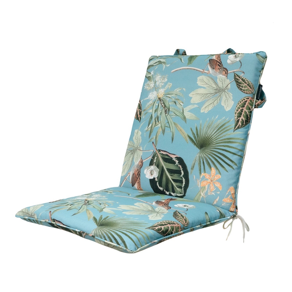 Madison - Stapelstoelkussen Grasse aqua - Ca. 97x49 cm - Set van 4