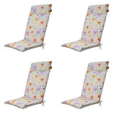 Madison -  Tuinstoelkussen Hoge Rug Florina purple - Ca. 120x50 cm - Set van 4