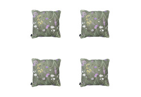 Madison -  Sierkussen Donna green canvas eco+ - Ca. 50x50 cm - Set van 4