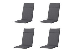 Madison -  Tuinstoelkussen Hoge Rug Manchester grey - Ca. 120x50 cm - Set van 4