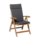 Madison -  Tuinstoelkussen Hoge Rug Manchester grey - Ca. 120x50 cm - Set van 4