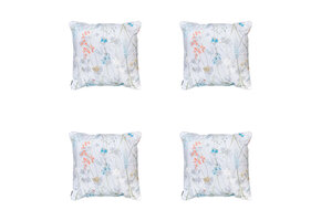 Madison -  Sierkussen Donna azure canvas eco+ - Ca. 50x50 cm - Set van 4