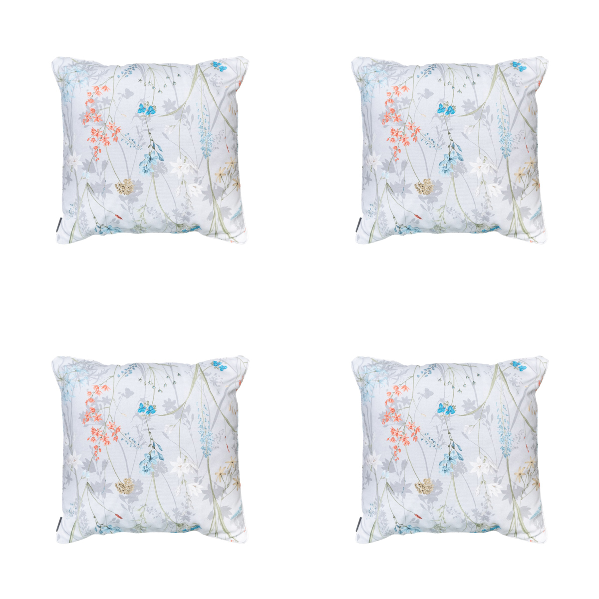 Madison -  Sierkussen Donna azure canvas eco+ - Ca. 50x50 cm - Set van 4