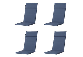 Madison -  Tuinstoelkussen Hoge Rug Panama safier blue - Ca. 120x50 cm - Set van 4