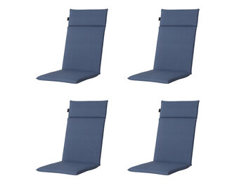 Madison -  Tuinstoelkussen Hoge Rug Panama safier blue - Ca. 120x50 cm - Set van 4