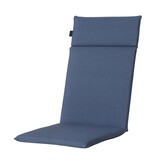 Madison -  Tuinstoelkussen Hoge Rug Panama safier blue - Ca. 120x50 cm - Set van 4