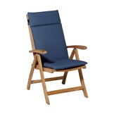 Madison -  Tuinstoelkussen Hoge Rug Panama safier blue - Ca. 120x50 cm - Set van 4