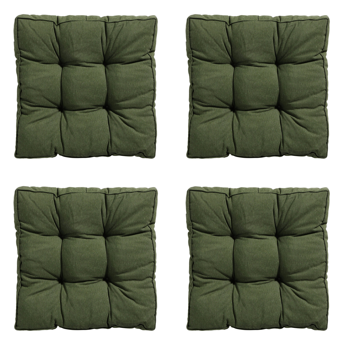 Madison -  Zitkussen Florance Panama green - Ca. 47x47 cm - Set van 4