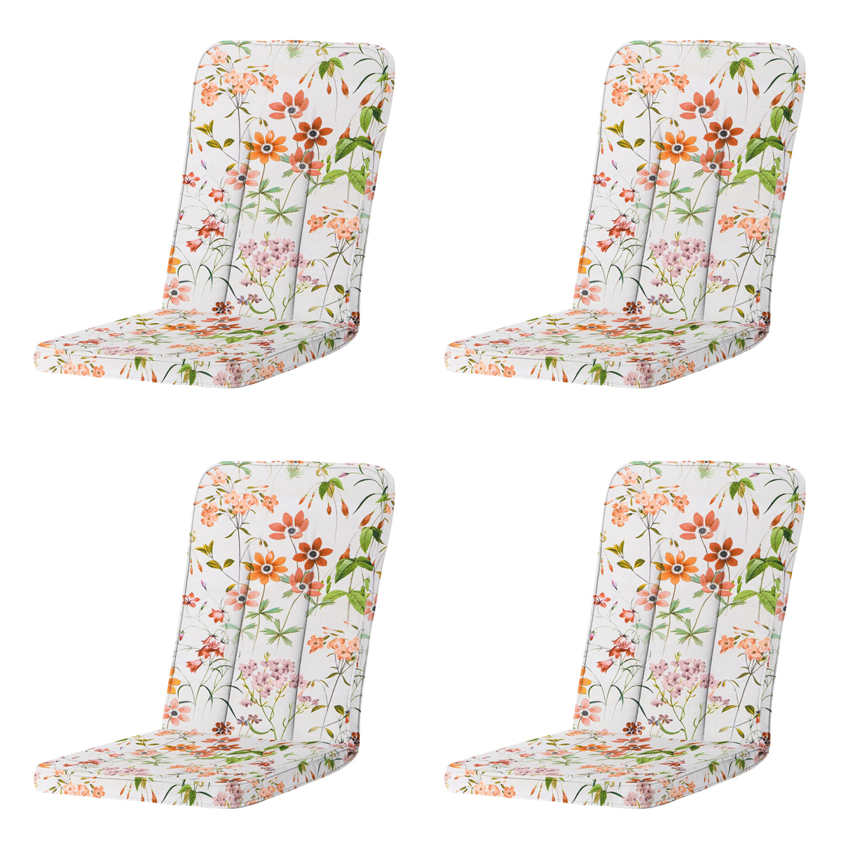 Madison -  Tuinkussen Exelsior/primero/Balero  Milly natural - Ca. 110x48 cm - Set van 4