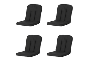 Madison -  Tuinkussen Classic/Bora/Antigua Hermitage Rib black - Ca. 94x48 cm - Set van 4