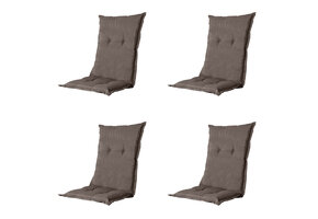 Madison -  Tuinstoelkussen Lage Rug Oxford taupe - Ca. 105x50 cm - Set van 4