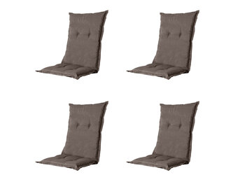 Madison -  Tuinstoelkussen Lage Rug Oxford taupe - Ca. 105x50 cm - Set van 4