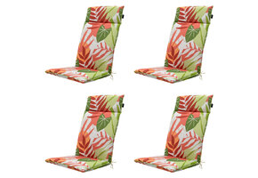 Madison -  Tuinstoelkussen Hoge Rug Iven terra - Ca. 120x50 cm - Set van 4