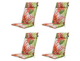Madison -  Tuinstoelkussen Hoge Rug Iven terra - Ca. 120x50 cm - Set van 4