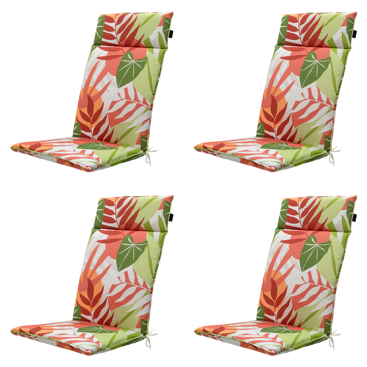 Madison -  Tuinstoelkussen Hoge Rug Iven terra - Ca. 120x50 cm - Set van 4