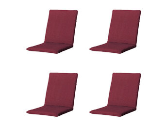 Madison -  Stapelstoelkussen Panama bordeaux - Ca. 97x49 cm - Set van 4