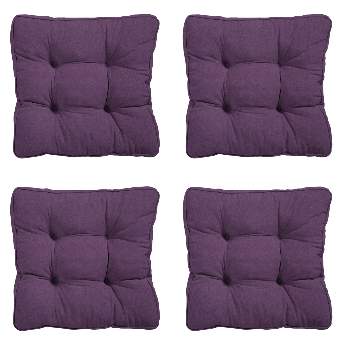 Madison -  Zitkussen Florance Panama purple - Ca. 47x47 cm - Set van 4