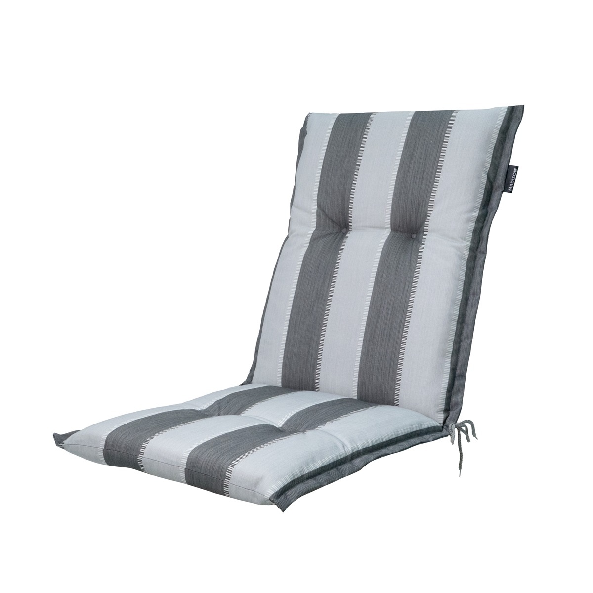 Madison - Tuinstoelkussen Lage Rug Banda grey - Ca. 105x50 cm - Set van 4