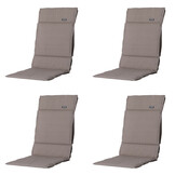 Madison -  Tuinkussen Fiber Deluxe Panama taupe - Ca. 125x50 cm - Set van 4