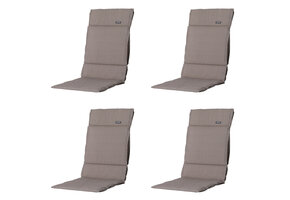 Madison -  Tuinkussen Fiber Deluxe Panama taupe - Ca. 125x50 cm - Set van 4