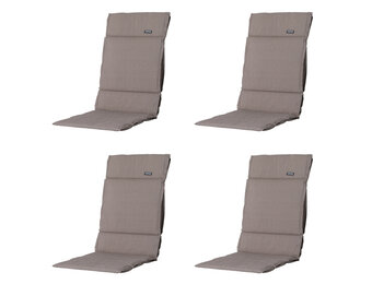 Madison -  Tuinkussen Fiber Deluxe Panama taupe - Ca. 125x50 cm - Set van 4