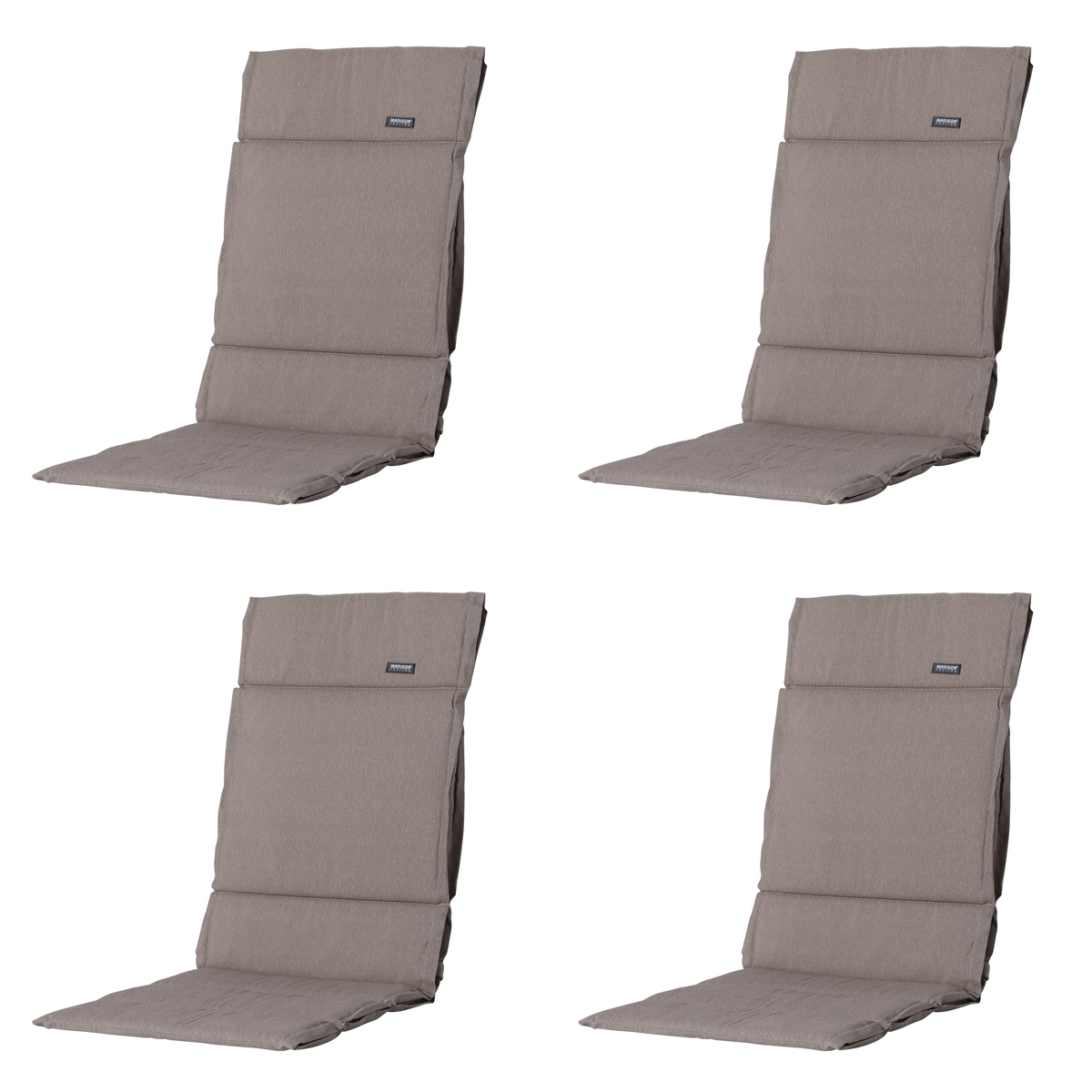 Madison -  Tuinkussen Fiber Deluxe Panama taupe - Ca. 125x50 cm - Set van 4