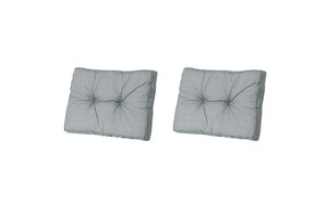 Madison -  Florance Rugkussen Basic grey - Ca. 43x60 cm - Set van 2
