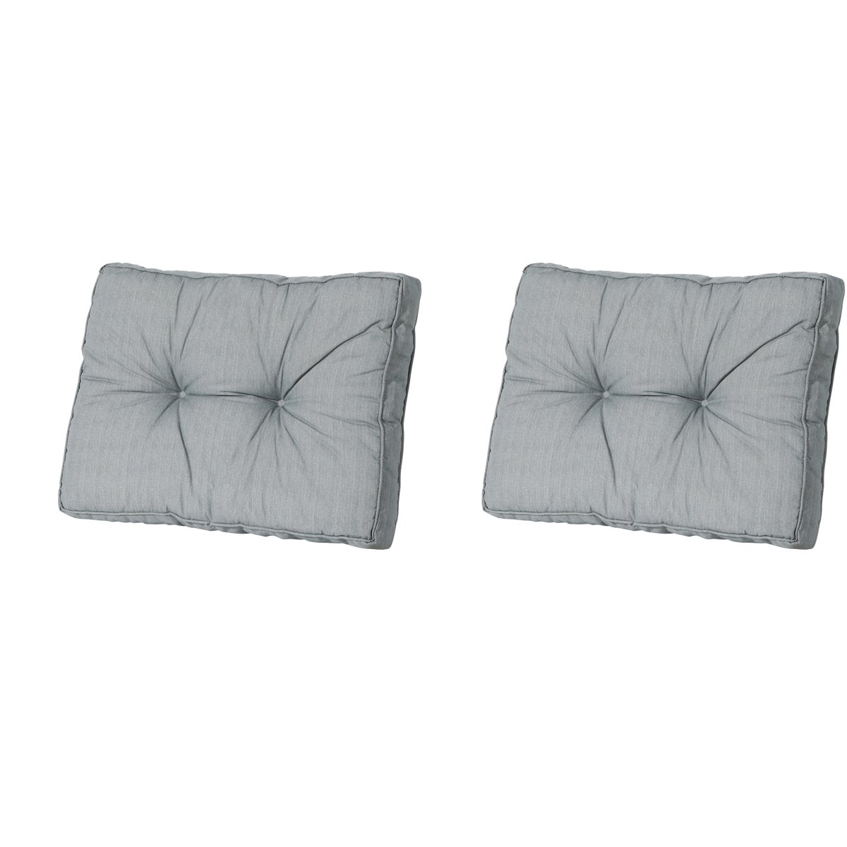 Madison -  Florance Rugkussen Basic grey - Ca. 43x60 cm - Set van 2