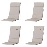 Madison -  Tuinkussen Fiber Deluxe Panama linnen - Ca. 125x50 cm - Set van 4