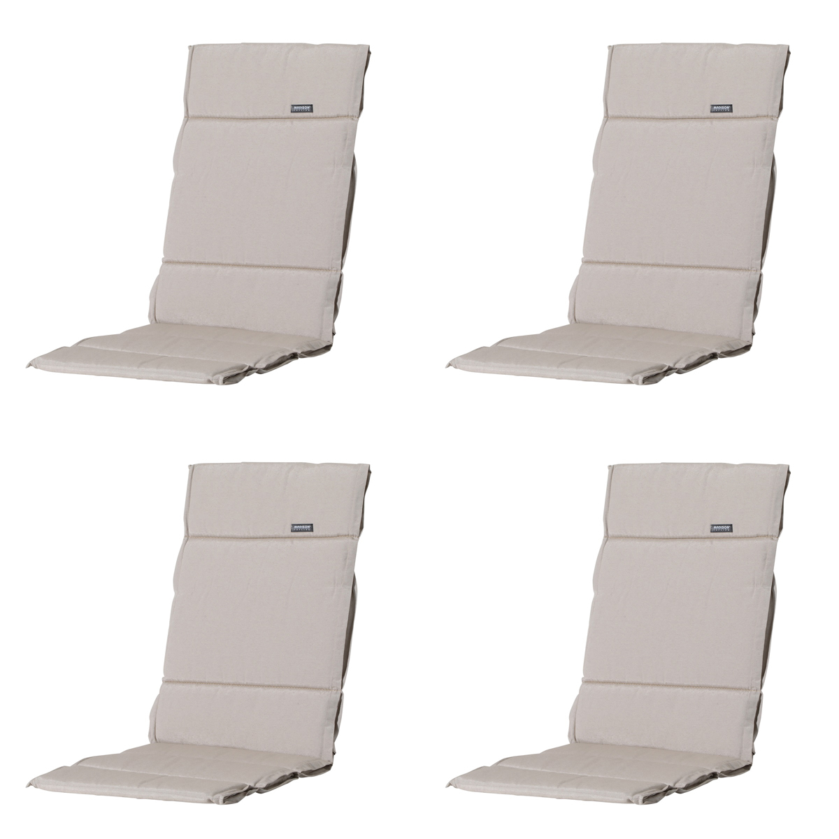 Madison -  Tuinkussen Fiber Deluxe Panama linnen - Ca. 125x50 cm - Set van 4