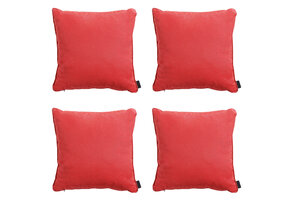 Madison -  Sierkussen Panama brick red - Ca. 45x45 cm - Set van 4